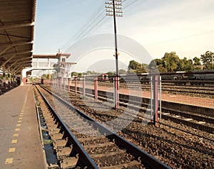 Platform of railways station