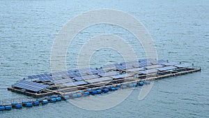 Platform for Solarcell, Panel floating on the water photo