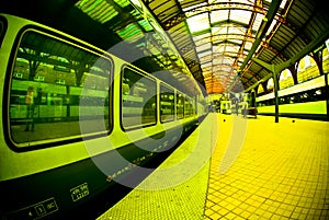 Platform at train station