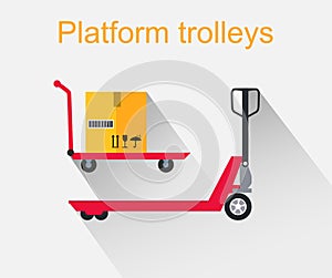 Platform Trolleys Icon Design Style