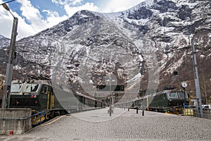 Platform with two trains