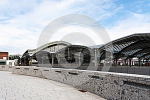 Platforms of Main railway station in Cologne city