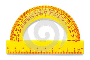 Yellow Protractor photo