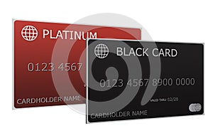 Platinum and Black Credit Cards