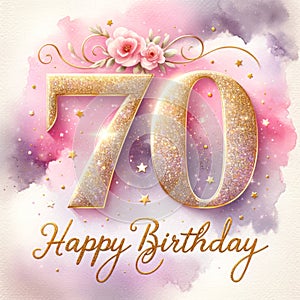 Platinum Celebration 70th Birthday with Golden Elegance