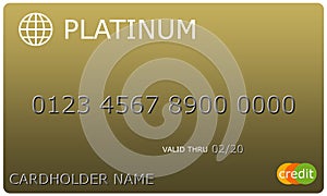 Platinum gold Credit Card
