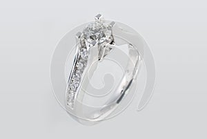 Platinum ring with diamonds