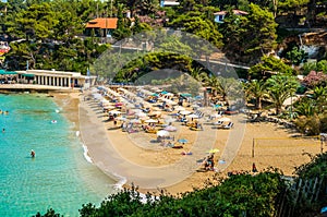Platis Gialos and Makris Gialos Beach, Kefalonia island, Greece