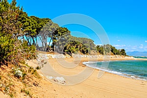 Platja de Sant Marti beach in La Escala, Spain