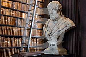 Plato bust in Trinity College