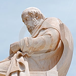 Plato the famous ancient Greek philosopher marble statue