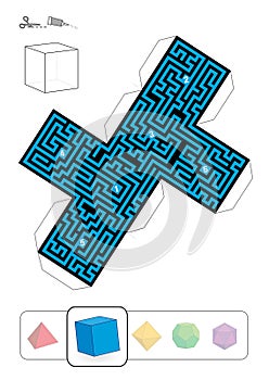 Platonic Solid Hexahedron Maze