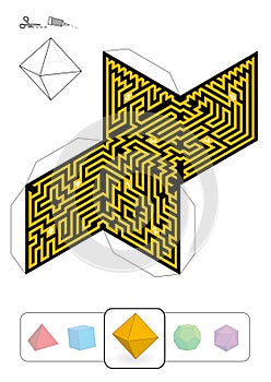 Platonic Solid Octahedron Maze