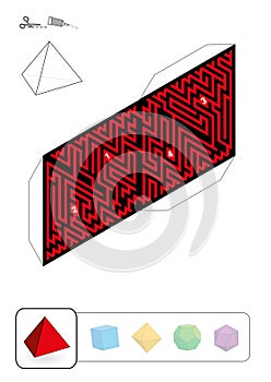 Platonic Solid Tetrahedron Maze