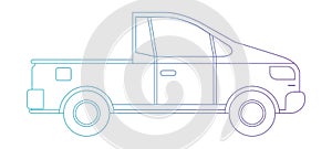 Platos truck isolated icon photo