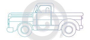 Platos truck isolated icon photo