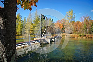 Platte River Weir in Benzie County, Michigan.