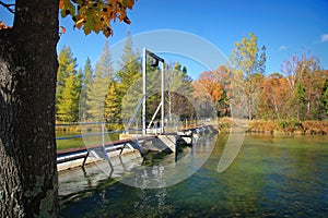 Platte River Weir in Benzie County, Michigan. photo