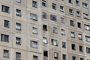 Plattenbau building - gdr building facade photo