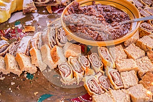 Platter with Slovenian sweets and cakes