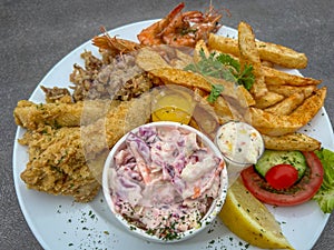 Platter of South African seafood