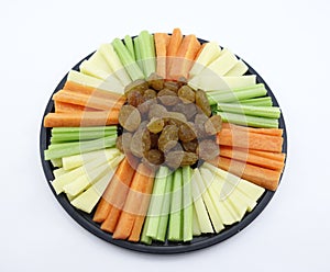 Platter of Sultanas, Celery, Carrot and Cheese Sti