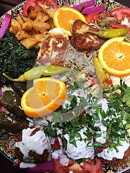 Platter to share - vegetarian Arabic food