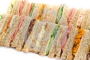 A Platter of Triangular Sandwiches