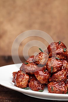 Platter of Turkey Meatballs