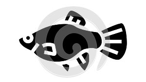platy fish glyph icon animation