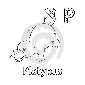 Platypus Alphabet ABC Coloring Page P