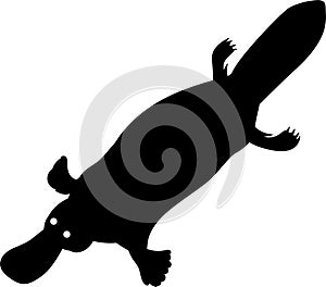 platypus vector silhouette black