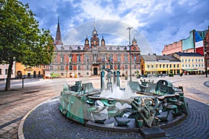 Platzbrunnen square in Malmo scenic view photo