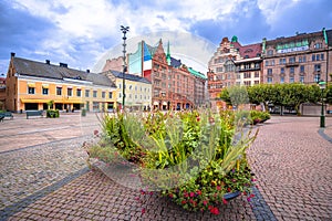 Platzbrunnen square in Malmo scenic view photo