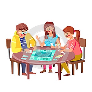 Play Board Games Playing Friends Together Vector