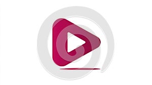 Play Button Icon with Gradient Effect - Start Video, Media Player, Streaming