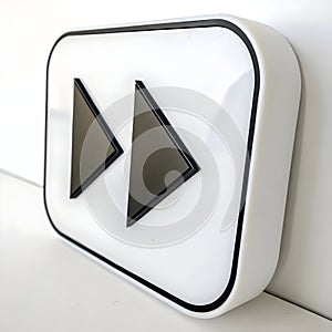 Play button icon isolated on white background