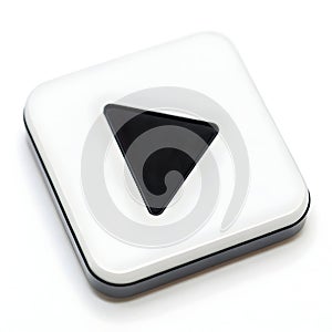 Play button icon isolated on white background