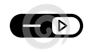 Play Button Icon Vector Illustration for Media Content, vector design Generative AI