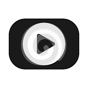 Play button icon. Video or Music player button Vector illustration