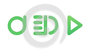 Play Button Media Controls Vector, vector design Generative AI