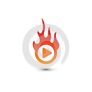 Play button multimedia logo graphic