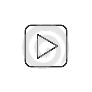 Play Button outline icon