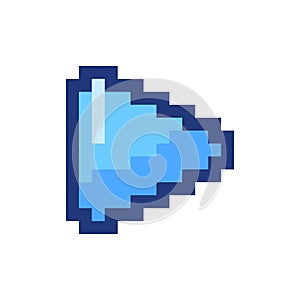 Play button pixelated RGB color ui icon