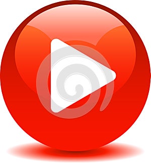 Play button web audio icon red