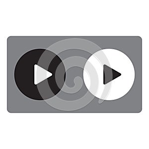 Play buttons icons in abstract style. Video player. Vector illustration. stock image.