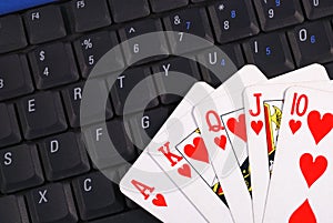 Play cards on a keyboard