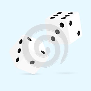 Casino betting roll dice vector