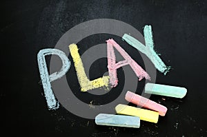 Play on chalkboard