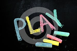 Play on chalkboard